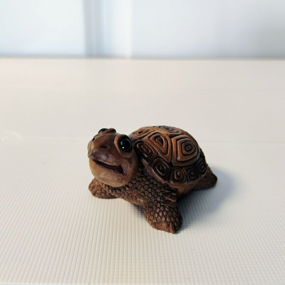 Vintage 1980s Tortoise Turtle Figurines by Don James Signed Stone Critter - Picture 14 of 15